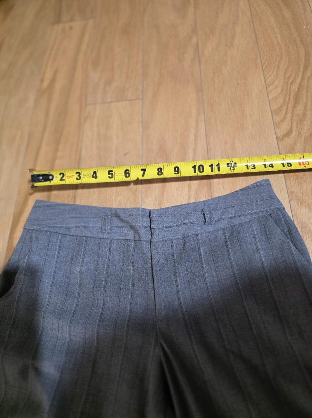 Old Navy Gray Pinstripe Boot Cut Pants Women's Size 4 - Picture 3 of 7